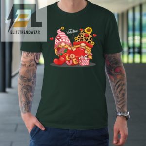 Happy Valentines Day Gnomes With Leopard Sunflower Valentine Tshirt elitetrendwear 1 2