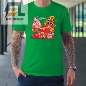 Happy Valentines Day Gnomes With Leopard Sunflower Valentine Tshirt elitetrendwear 1 4