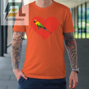 Sun Conure Valentines Day Bird Love Fingerprint Tshirt elitetrendwear 1 1