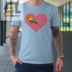 Sun Conure Valentines Day Bird Love Fingerprint Tshirt elitetrendwear 1 4