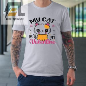 My Cat Is My Valentine Vintage Women Men Valentines Day Tshirt elitetrendwear 1 2