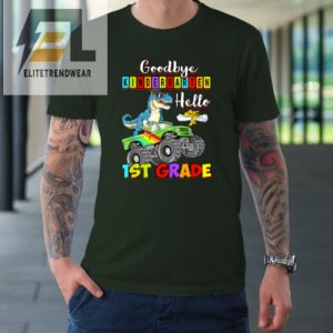 Dinosaur Goodbye Kindergarten Graduation Hello 1St Grade Tshirt elitetrendwear 1 2