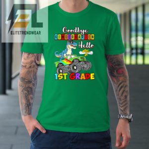 Dinosaur Goodbye Kindergarten Graduation Hello 1St Grade Tshirt elitetrendwear 1 4