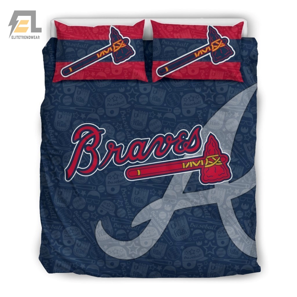 Atlanta Braves Duvet Cover Bedding Set 