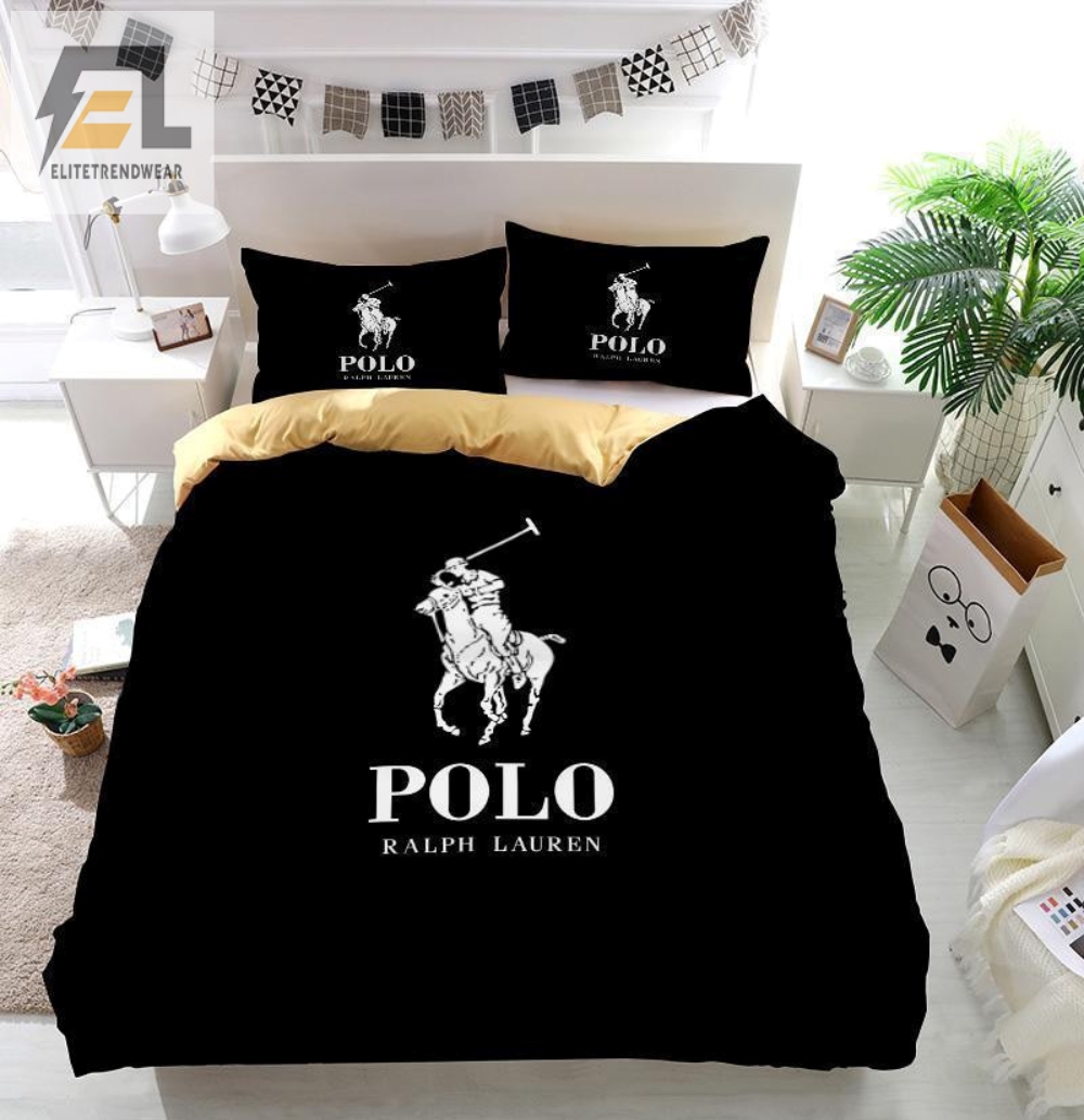 Ralph Lauren Polo Logo Custom Bedding Set Duvet Cover Pillowcases 
