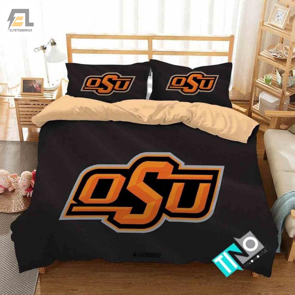 Ncaa Oklahoma State Cowboys 1 Logo N 3D Personalizedcustomized Bedding Sets Duvet Cover Bedroom Set Bedset Bedlinen 