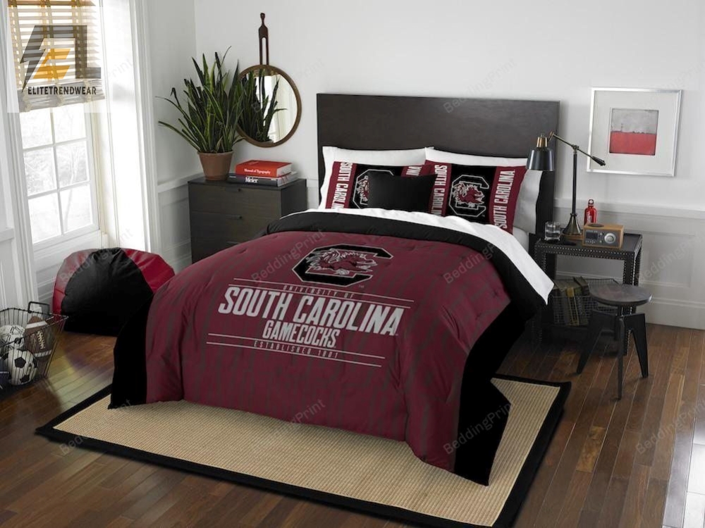 South Carolina Gamecocks Bedding Set Duvet Cover  Pillow Cases 