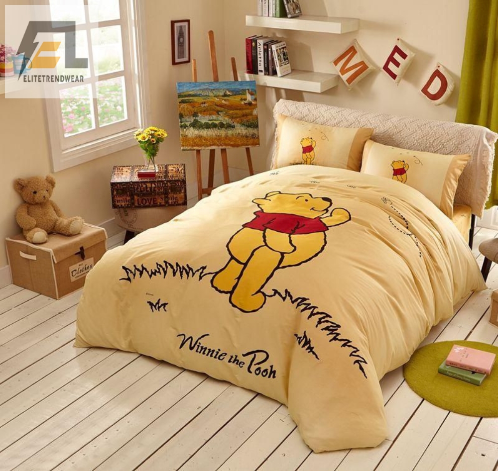 Navajowhite Color Winnie Pooh Bedding Set Duvet Cover Setbedroom Set Bedlinen Dup 