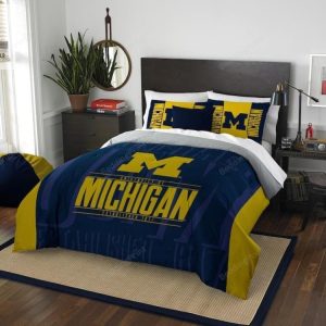 Michigan Wolverines Gsclkl2309 Bedding Set Duvet Cover Pillow Cases elitetrendwear 1 1