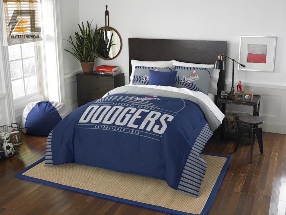 Los Angeles Dodgers Bedding Set Duvet Cover Pillow Cases 