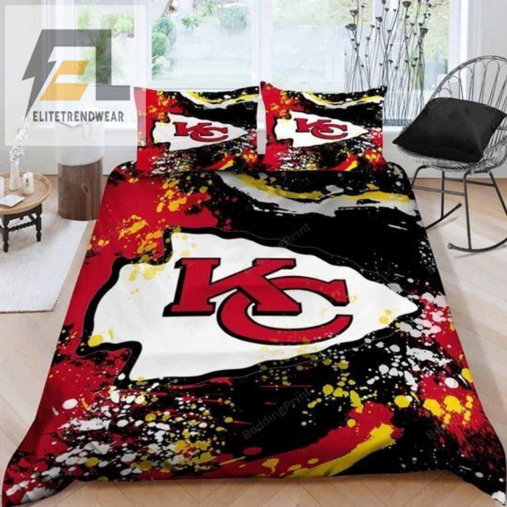 Kansas City Chiefs Bedding Set Duvet Cover  Pillow Cases 
