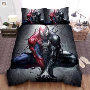 Symbiote Spider Man Bed Sheets Spread Duvet Cover Bedding Sets elitetrendwear 1 1