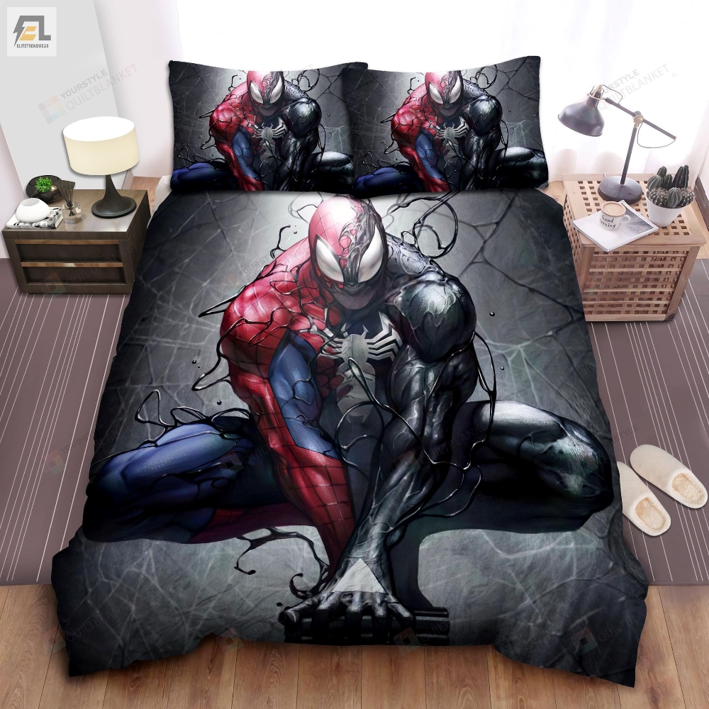 Symbiote Spider Man Bed Sheets Spread Duvet Cover Bedding Sets 