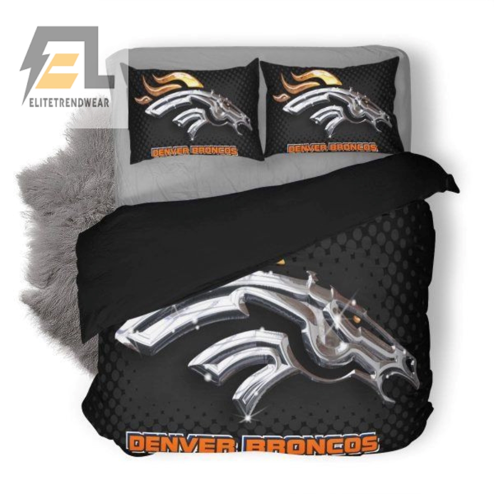Nfl Denver Broncos Duvet Cover Bedding Set 
