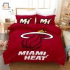 Miami Heat Basketball Duvet Cover Bedding Set elitetrendwear 1