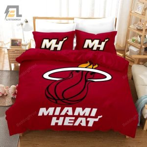 Miami Heat Basketball Duvet Cover Bedding Set elitetrendwear 1 1