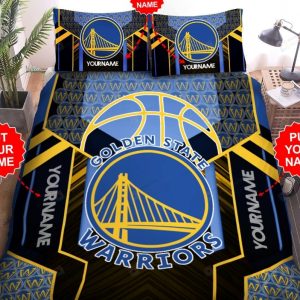 Custom Name Golden State Warriors Duvet Covers Bedding Set elitetrendwear 1 1