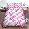 Barbie Bed Pink Letter Sheets Duvet Cover Bedding Sets elitetrendwear 1