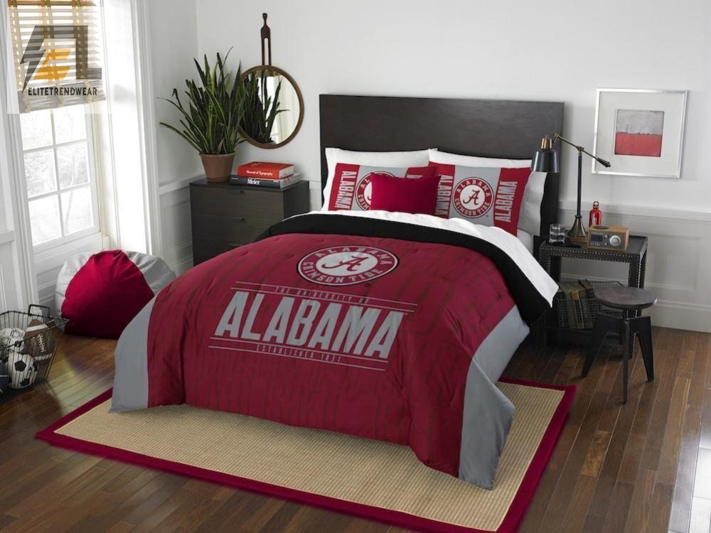 Alabama Crimson Tide Bedding Set Duvet Cover  Pillow Cases 