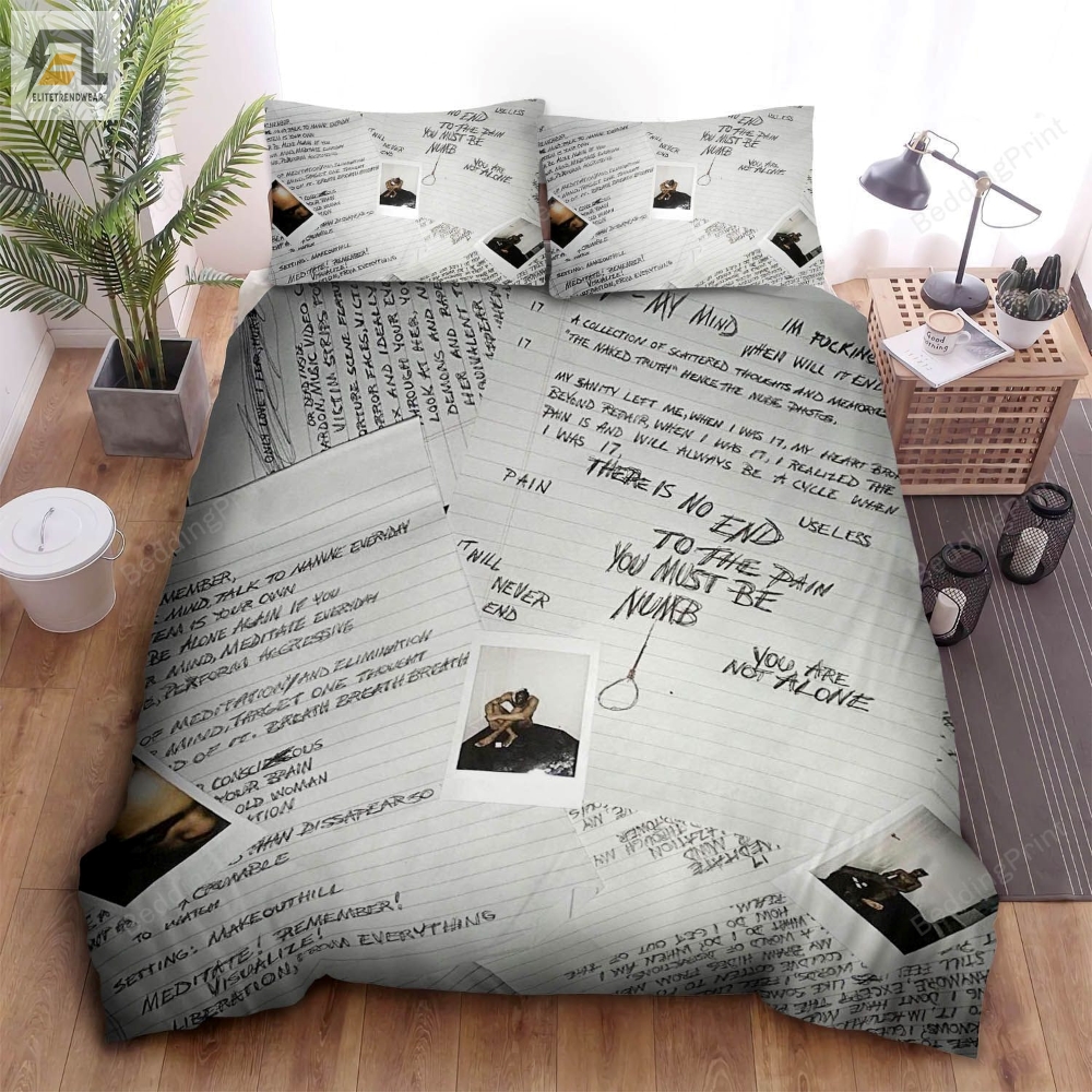 Xxxtentacion 17 Album Cover Art Bed Sheets Spread Duvet Cover Bedding Sets 