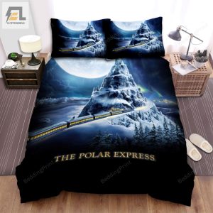 The Polar Express Full Moon Background Bed Sheets Duvet Cover Bedding Sets elitetrendwear 1 1