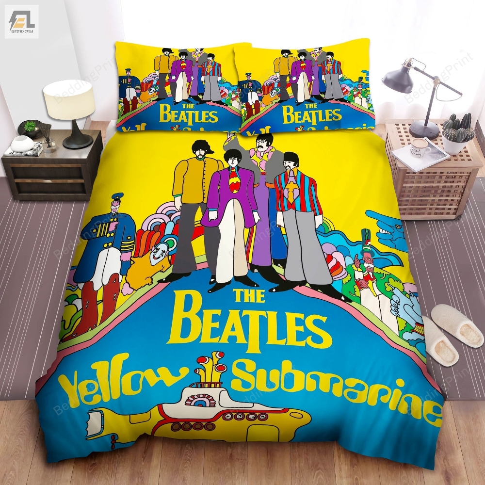 The Beatles Yellow Submarine Album Cover Bed Sheet Duvet Cover Bedding Sets 