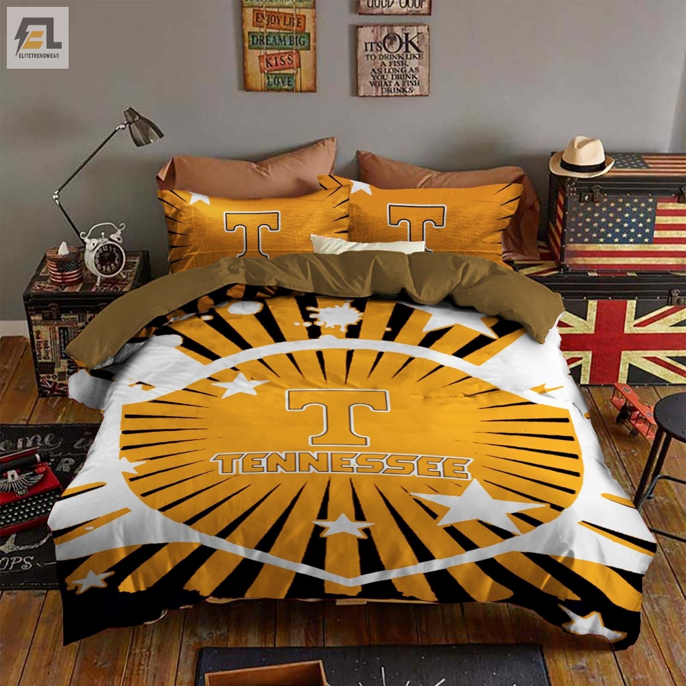 Tennessee Volunteers Bedding Set Sleepy Duvet Cover  Pillow Cases 