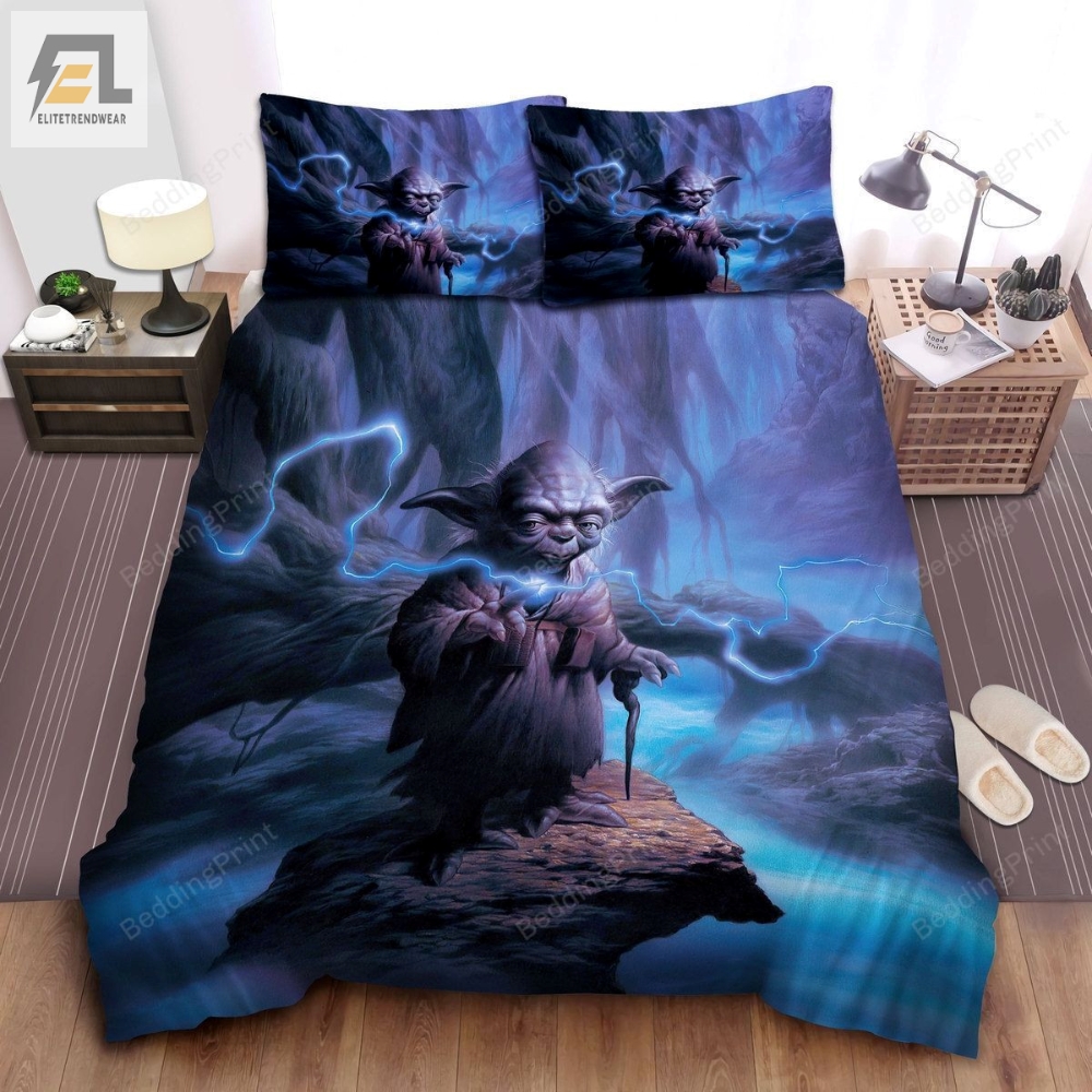 Star Wars Master Yoda In The Forest Illustration Bed Sheets Duvet Cover Bedding Sets 