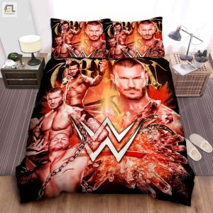 Randy Orton Signature Photograph In Red Bed Sheet Duvet Cover Bedding Sets elitetrendwear 1 1