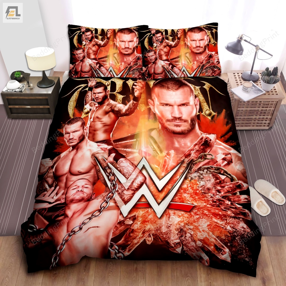 Randy Orton Signature Photograph In Red Bed Sheet Duvet Cover Bedding Sets 