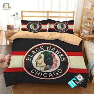 Nhl Chicago Blackhawks 1 Logo 3D Duvet Cover Bedding Sets V elitetrendwear 1 1