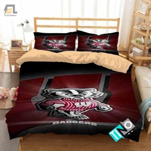 Ncaa Wisconsin Badgers 2 Logo D 3D Personalized Customizedbedding Sets Duvet Cover Bedroom Set Bedset Bedlinen elitetrendwear 1 1