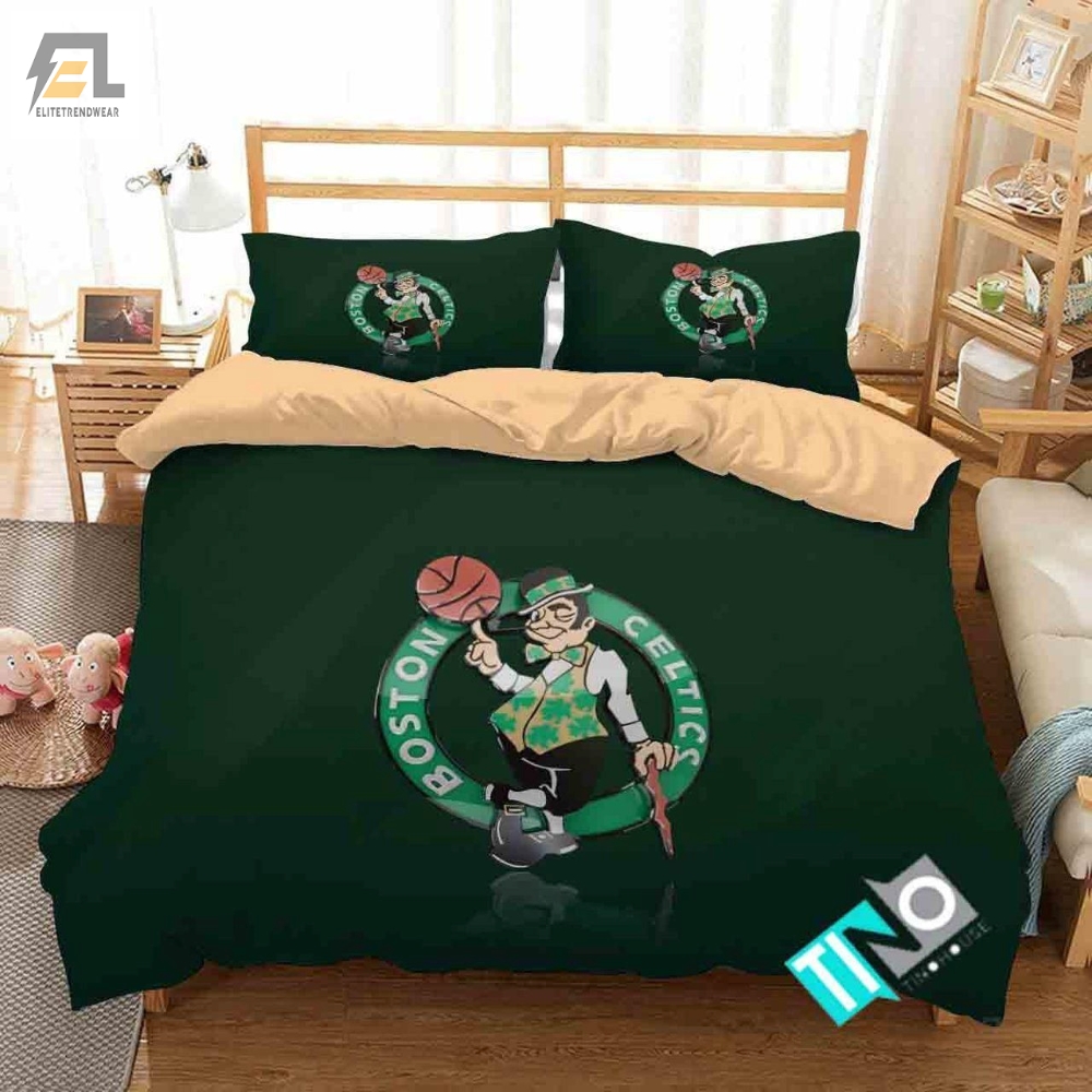 Nba Boston Celtics 1 Logo 3D Personalized Customized Beddingsets Duvet Cover Bedroom Set Bedset Bedlinen V 