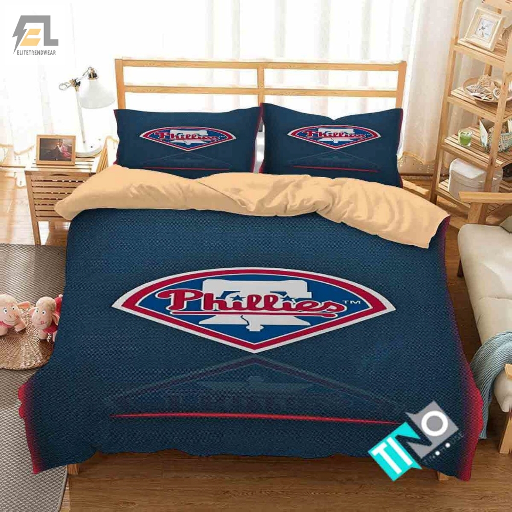 Mlb Philadelphia Phillies 3 Logo 3D Duvet Cover Bedding Sets 