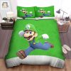 Luigi In Green Super Mario Theme Bed Sheets Duvet Cover Bedding Sets elitetrendwear 1