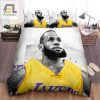 Los Angeles Lakers Black White Lebron James In Colored Uniform Bed Sheet Spread Comforter Duvet Cover Bedding Sets elitetrendwear 1