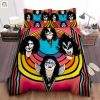 Kiss Band Cartoon Members Heads Bed Sheet Duvet Cover Bedding Sets elitetrendwear 1