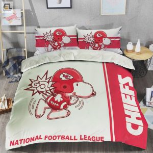 Kansas City Chiefs Snoopy Nfl Team Duvet Cover Quilt Cover Pillowcase Bedding Set elitetrendwear 1 1
