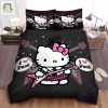 Hello Kitty In Punk Rock Style Bed Sheets Spread Duvet Cover Bedding Sets elitetrendwear 1