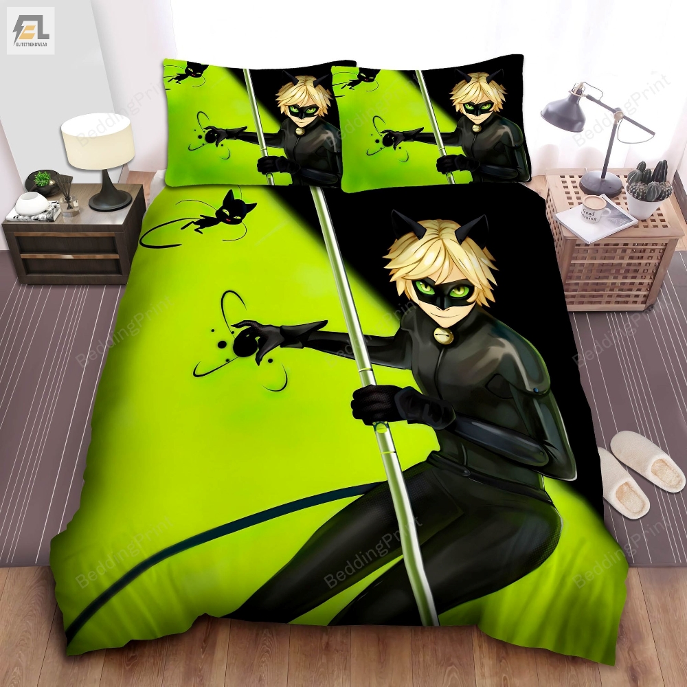 Cat Noir And Plagg Bed Sheets Duvet Cover Bedding Sets 