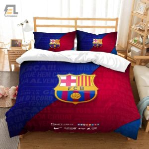 3D Fc Barcelona Soccer Club Logo Duvet Cover Bedding Set elitetrendwear 1 1