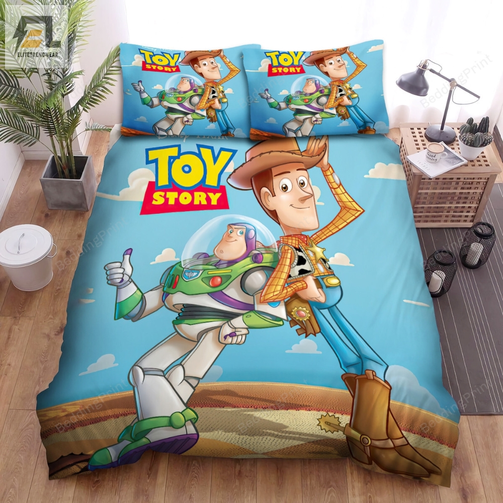 Walt Disney Toy Story Woody  Buzz Lightyear In 3D Artwork Bed Sheets Duvet Cover Bedding Sets 