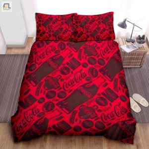 Vintage Cocacola Pattern All Over Printed Bed Sheets Spread Duvet Cover Bedding Sets elitetrendwear 1 1