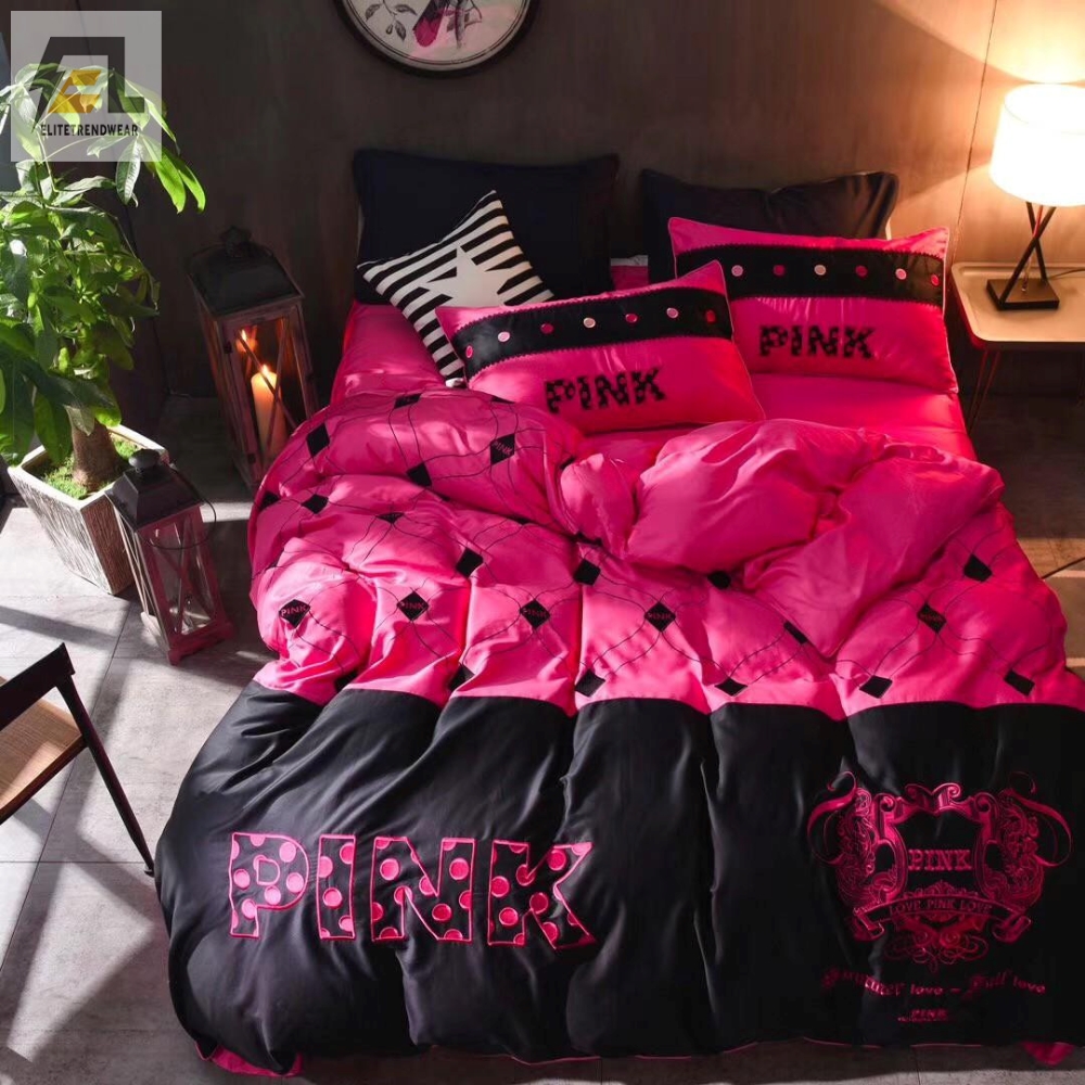Victorias Secret Pink Embroidery Egyptian Beddingset Model 3 