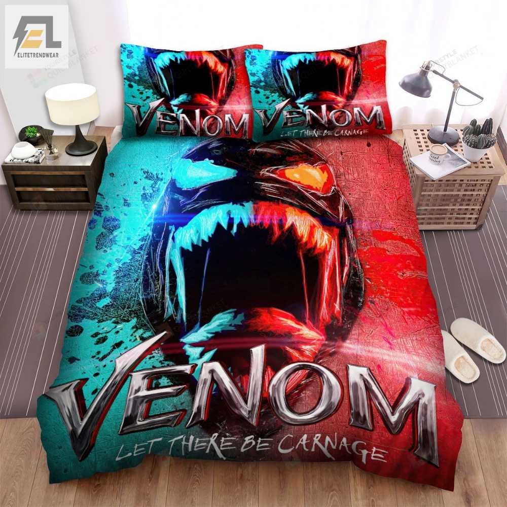 Venom Let There Be Carnage Movie Wallpaper 4K Bed Sheets Spread Comforter Duvet Cover Bedding Sets 