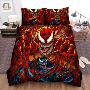Venom Let There Be Carnage Movie Art Poster Bed Sheets Duvet Cover Bedding Sets elitetrendwear 1 1