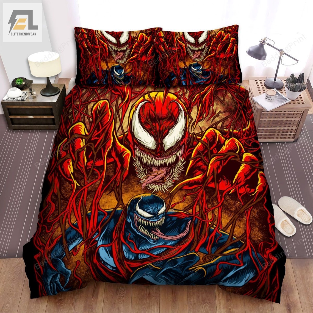 Venom Let There Be Carnage Movie Art Poster Bed Sheets Duvet Cover Bedding Sets 