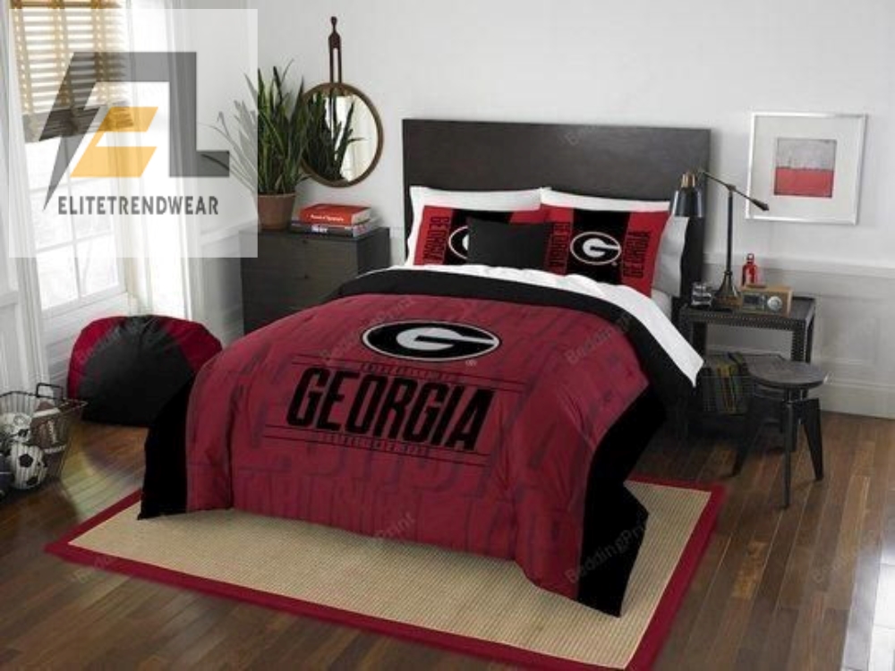 University Of Georgia Established 1785 Bulldogs Logo Bedding Set 