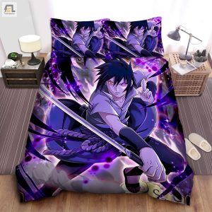 Uchiha Sasuke Art Bed Sheet Duvet Cover Bedding Sets elitetrendwear 1 1