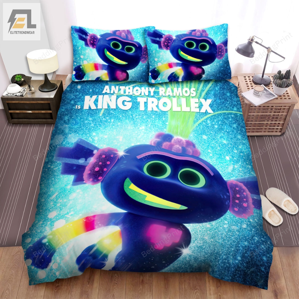 Trolls World Tour 2020 King Trollex Movie Poster Bed Sheets Duvet Cover Bedding Sets 
